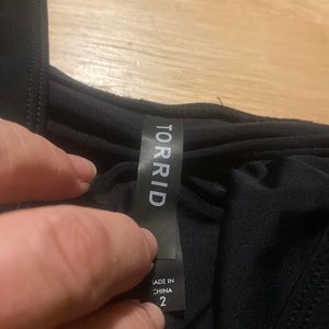 Torrid Black Flounce Bikini Top